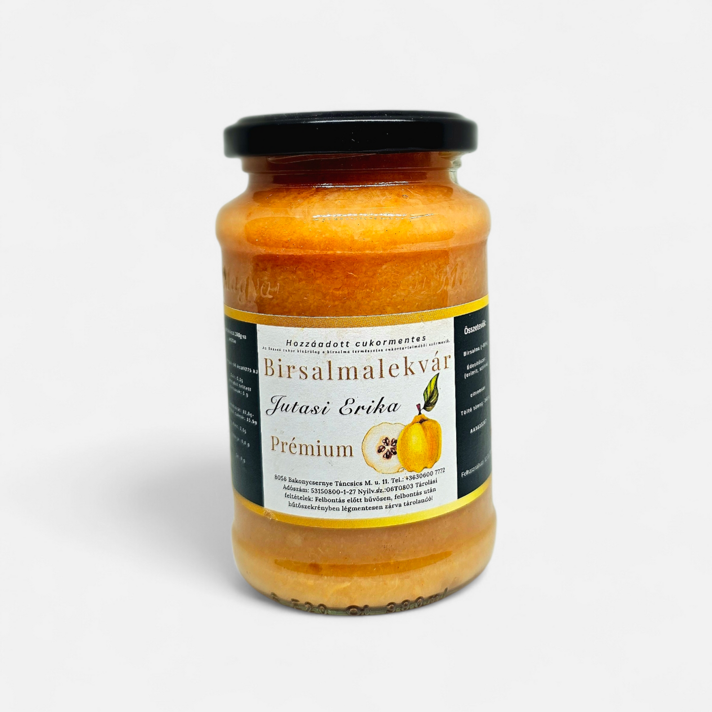 Hozzáadott cukormentes prémium birsalmalekvár - 340g
