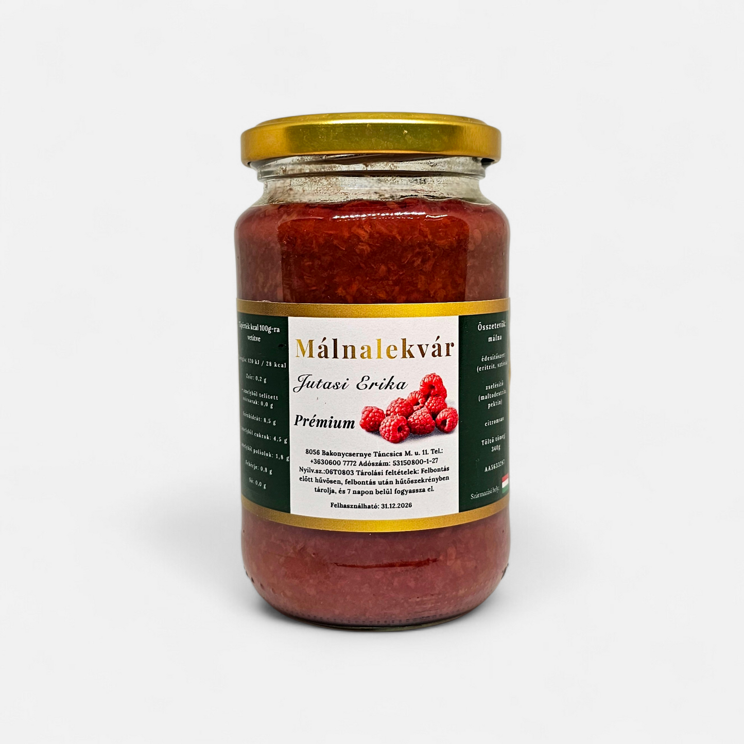 Prémium málnalekvár - 340g