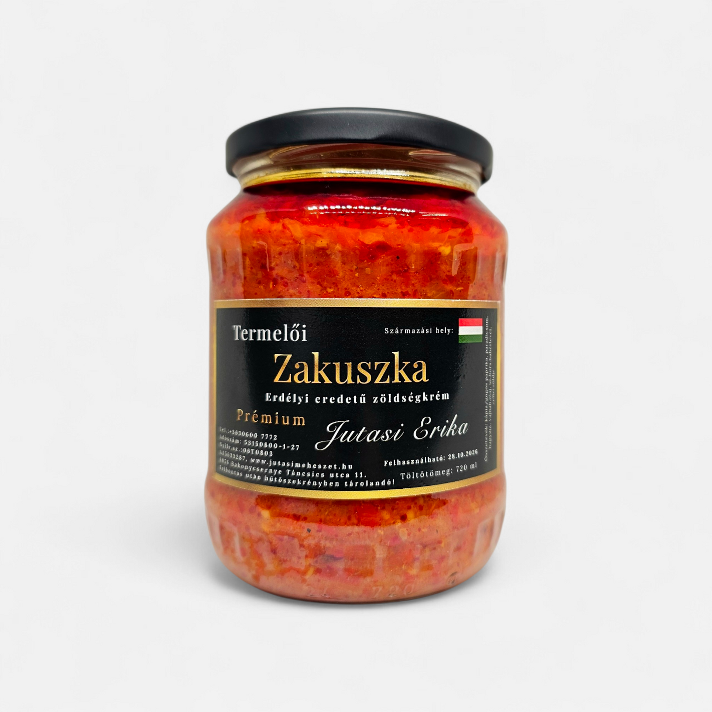 Prémium vajbabos zakuszka - erdélyi eredetű zöldségkrém - 720g